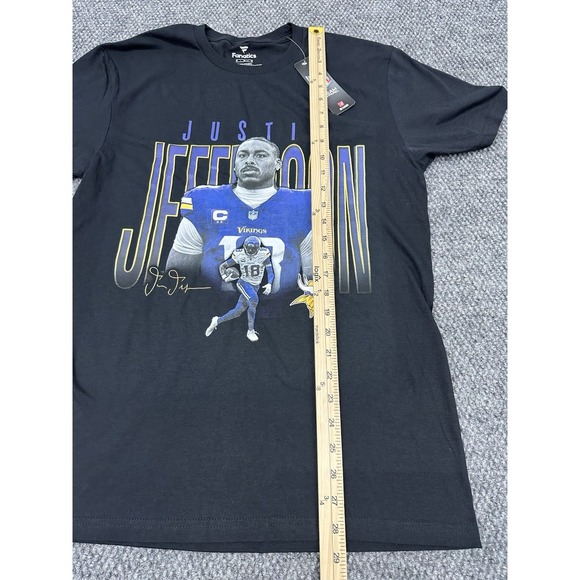 Justin Jefferson Minnesota Vikings Men's Medium Graphic T-Shirt Fanatics NFL New - Picture 5 of 6